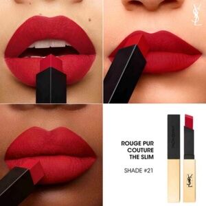 YSL - The Slim Matte Longwear Red Lipstick - Shade 21